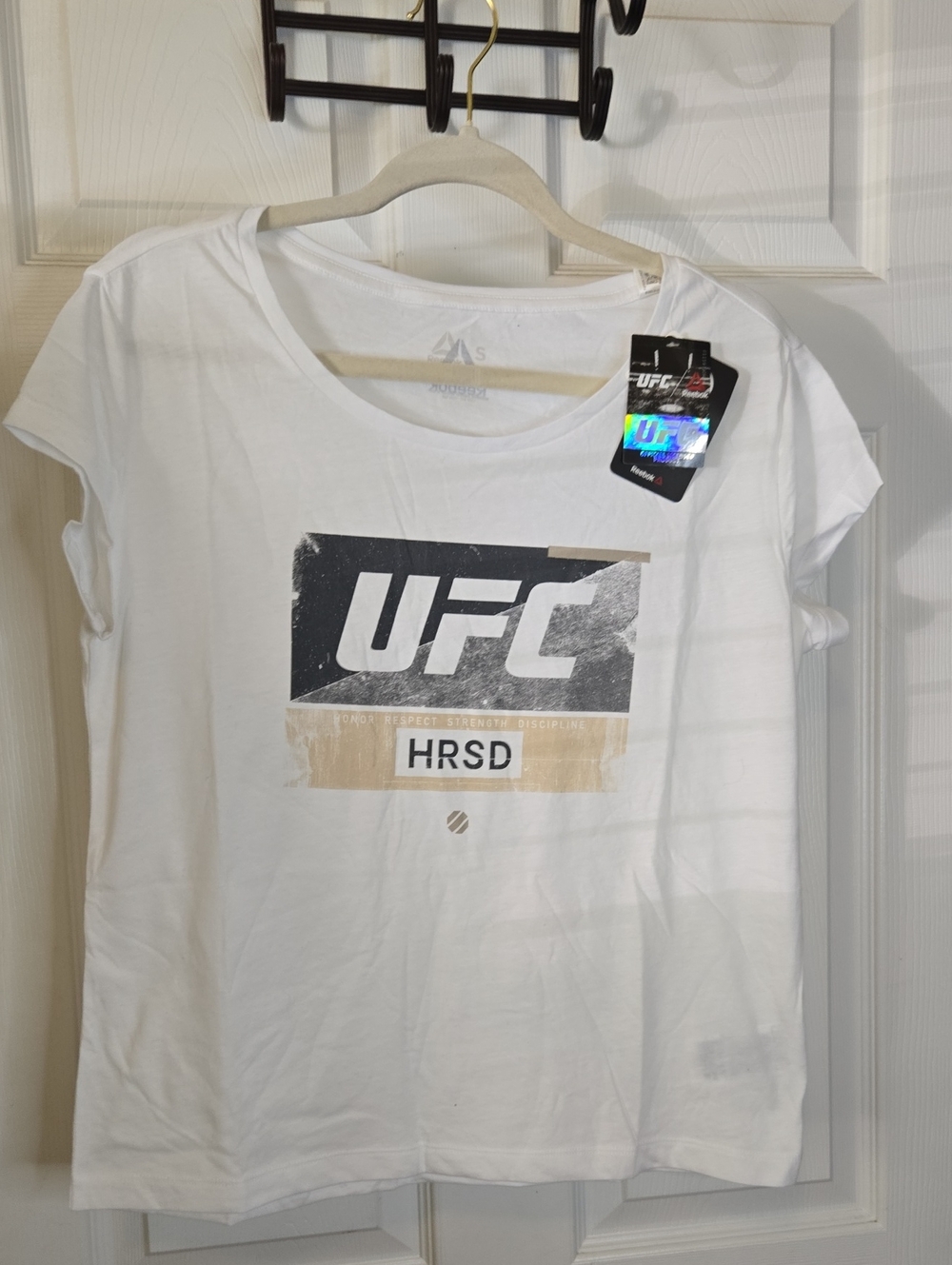 UFC White  Short Sleeve Graphic Tee Oversized